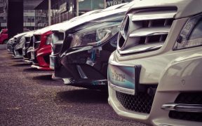 mercedes benz parked in a row 164634