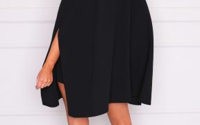 Black Cape Extreme Sleeve Bodycon Mini Dress Arabella 189035 1920X